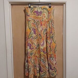 Chaps Multicolor Paisley Maxi Skirt